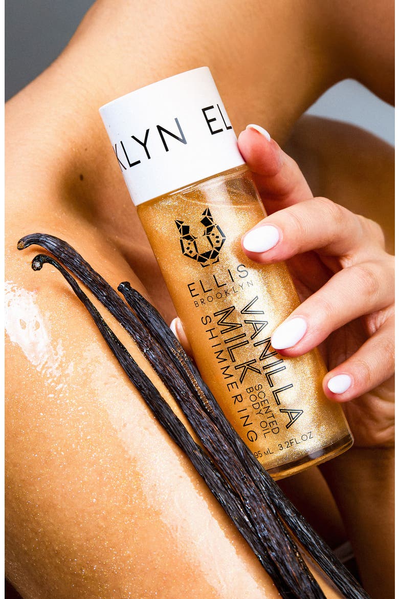 Vanilla Milk Shimmering Scented Body Oil, Alternate, color, NO COLOR