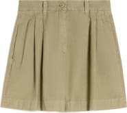 Weekend Max Mara Armonia Pleated Cotton Shorts