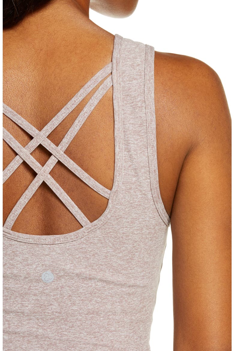 Restore Soft Lounge Stretch Recycled Polyester Longline Bra, Alternate, color, PURPLE MOON