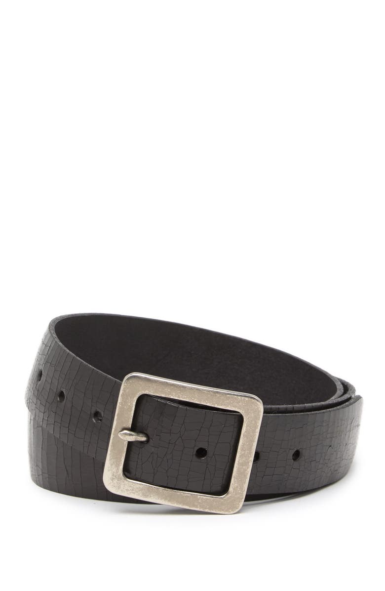 John Varvatos Leather Belt, Main, color, 