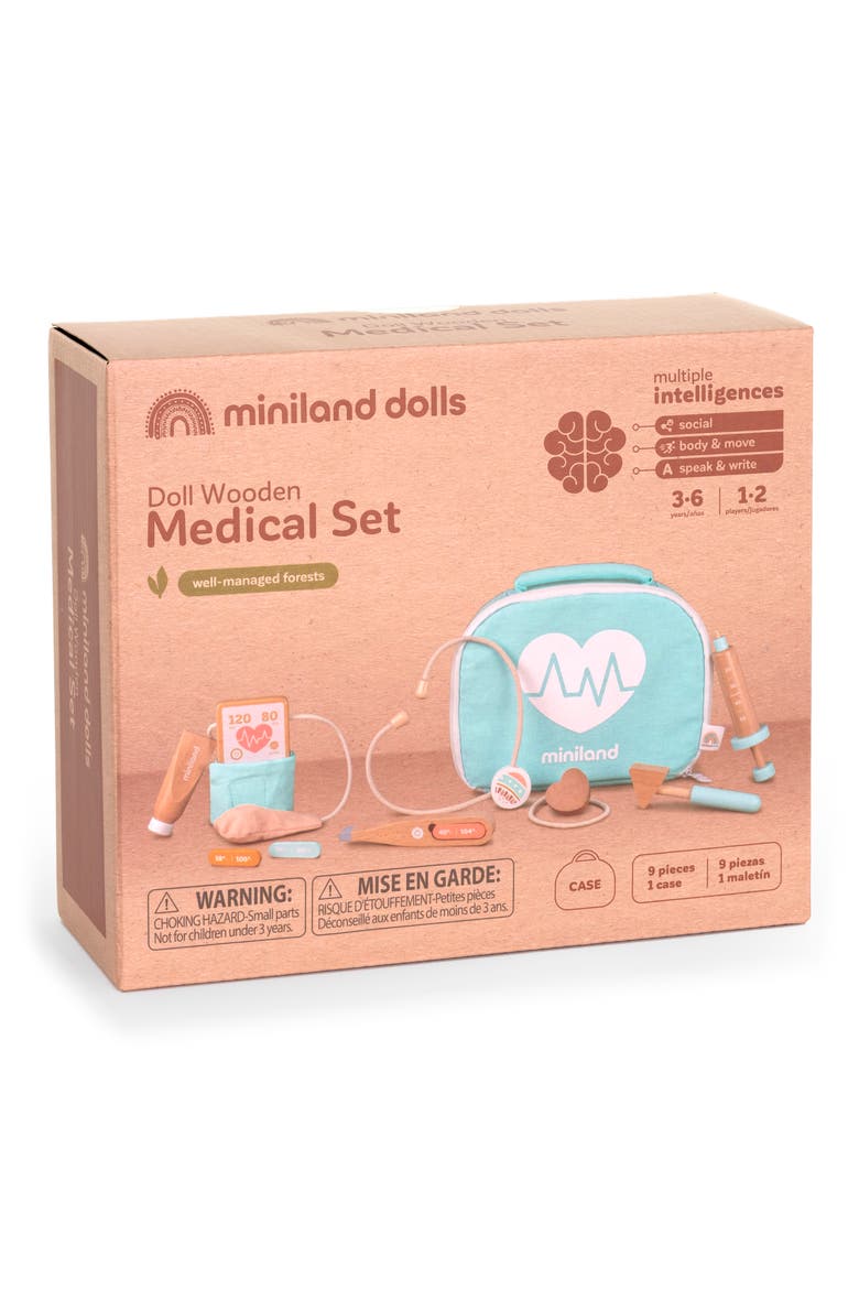 Doll Wooden Doctor Set, Alternate, color, BLUE