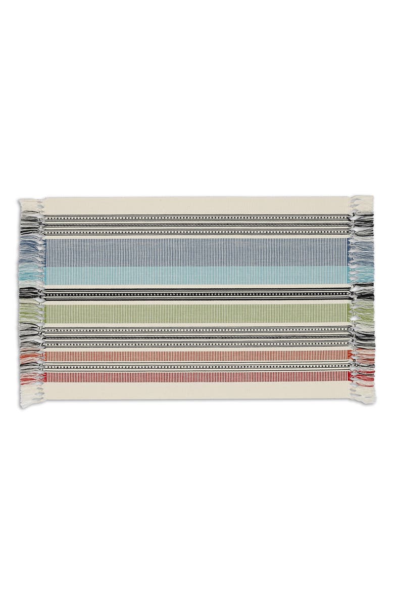 Design Imports Stripe Set of 4 Placemats, Main, color, Ivory Multi