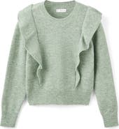 MANGO TEEN Ruffle Crop Sweater