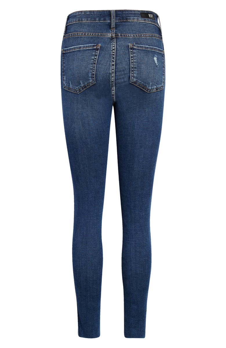 KUT from the Kloth Donna Fab Ab Button Fly High Waist Ankle Skinny Jeans, Alternate, color,