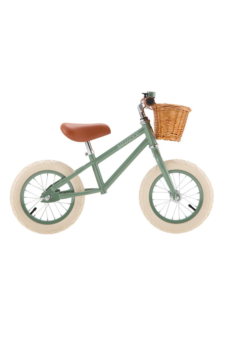 Balance Bike Steel Outdoor Cycling Kids Balance Development, Main, color, GREEN