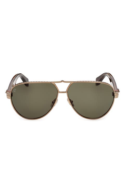 Oversize 63mm Aviator Sunglasses