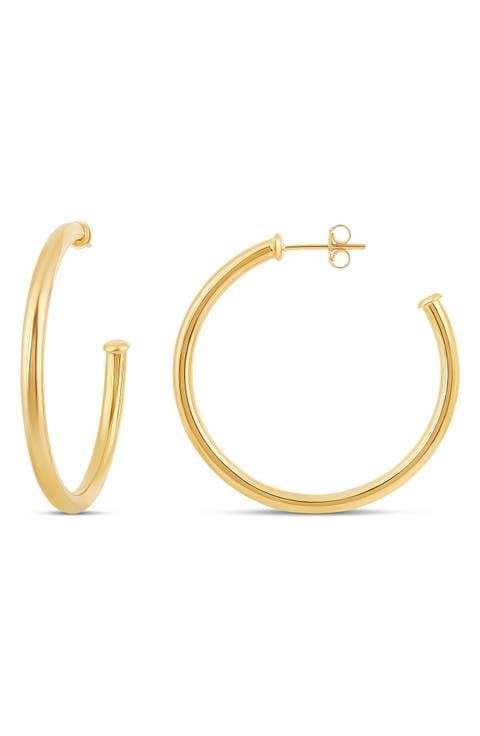Thin Tube Hoop Earrings