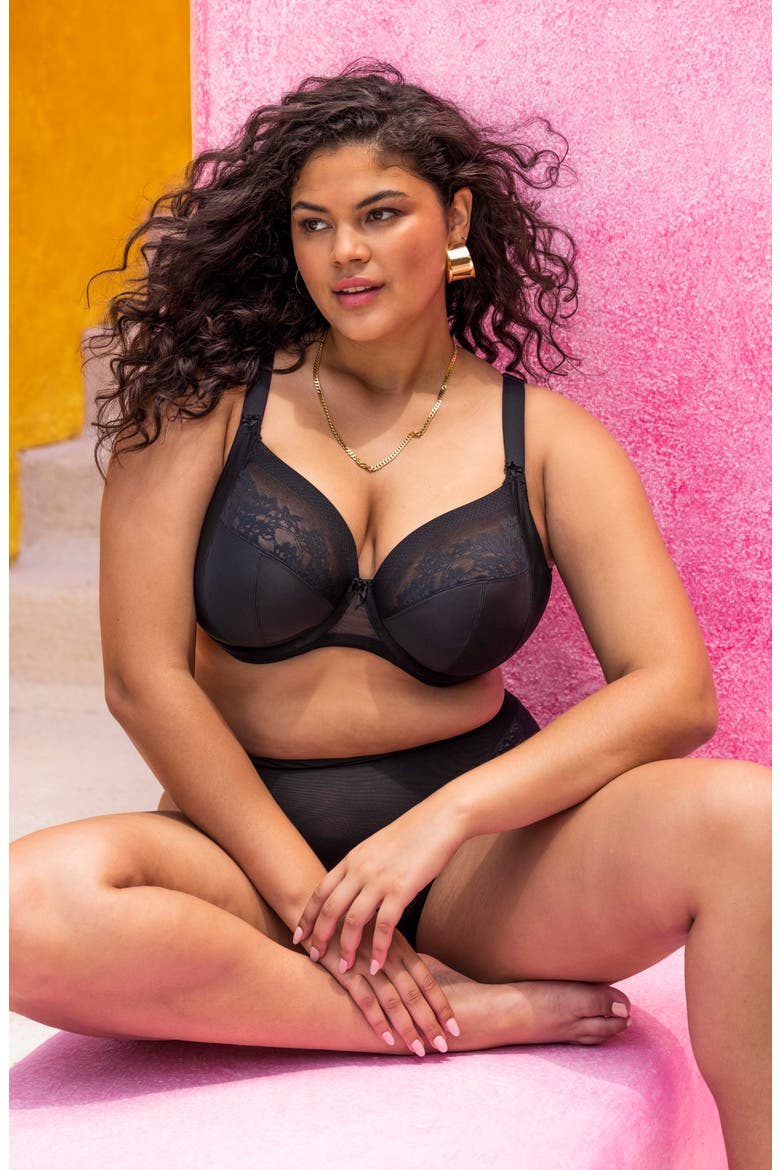 Nerina Underwire Plunge Bra, Alternate, color, BLACK