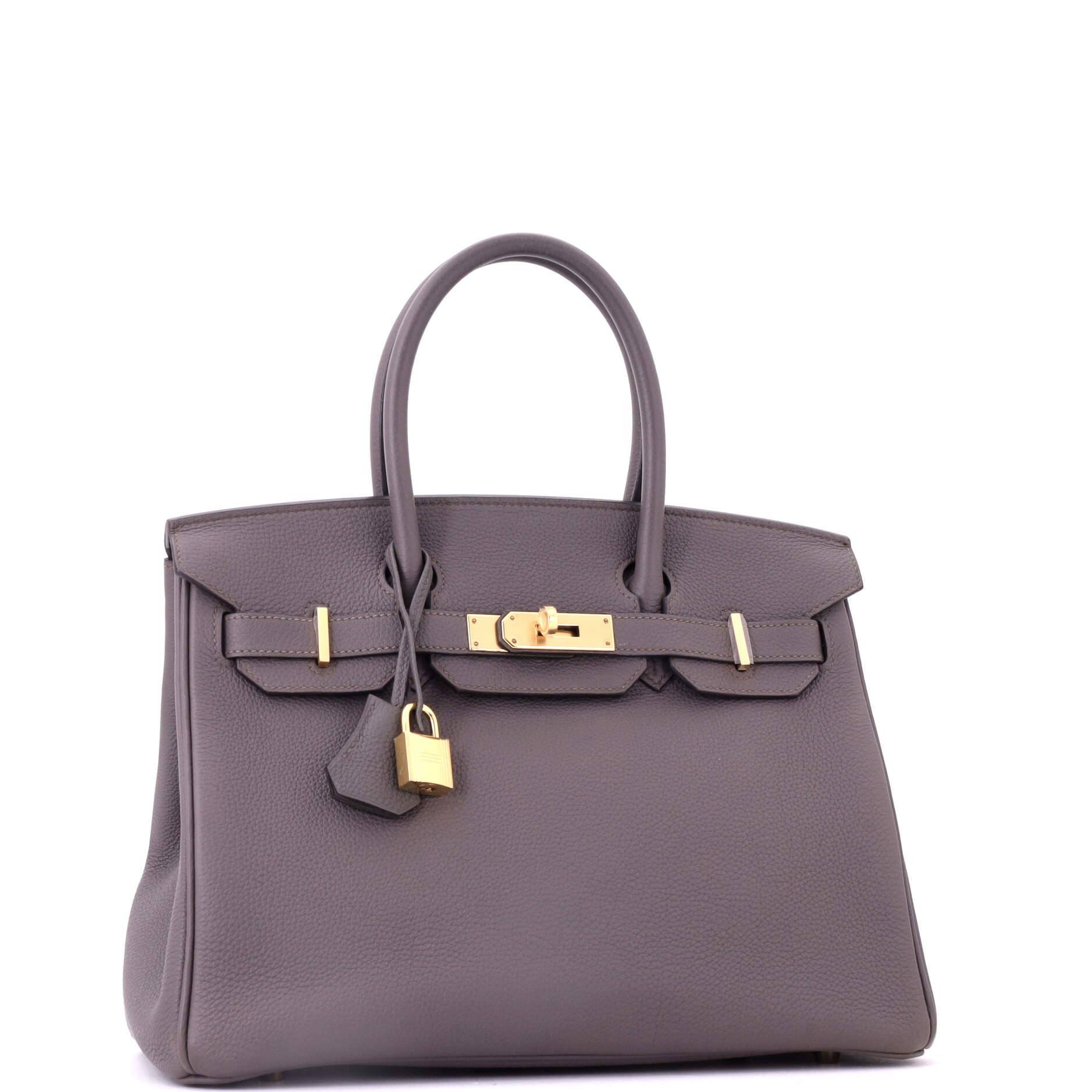 Pre-Owned Hermes Birkin Handbag Grey Togo with Gold Hardware 30, Alternate, color, Etain