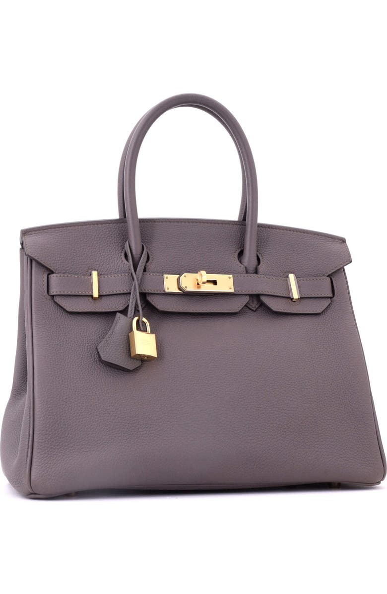 Pre-Owned Hermes Birkin Handbag Grey Togo with Gold Hardware 30, Alternate, color, Etain