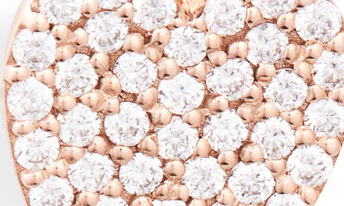 Lana 14k Rose Gold Pavé Diamond Double Heart Drop Earrings In Gold