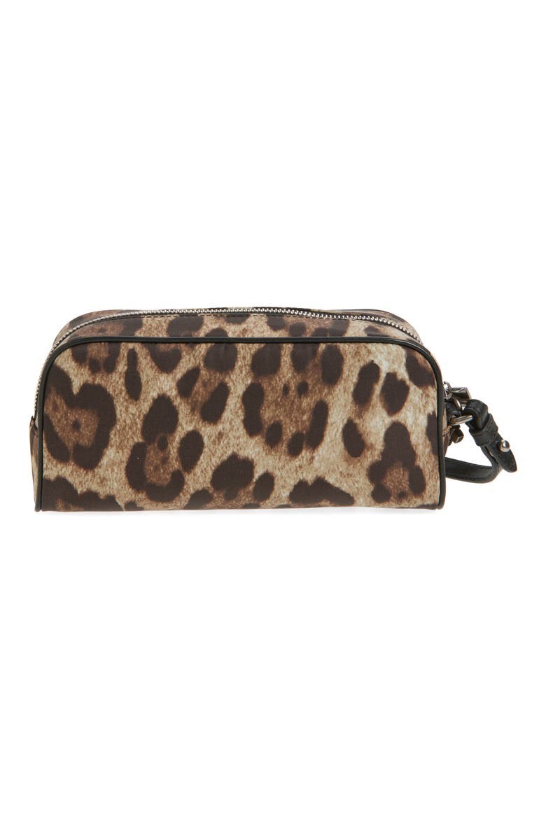 Leopard Print Dopp Bag, Alternate, color, LEO NEW
