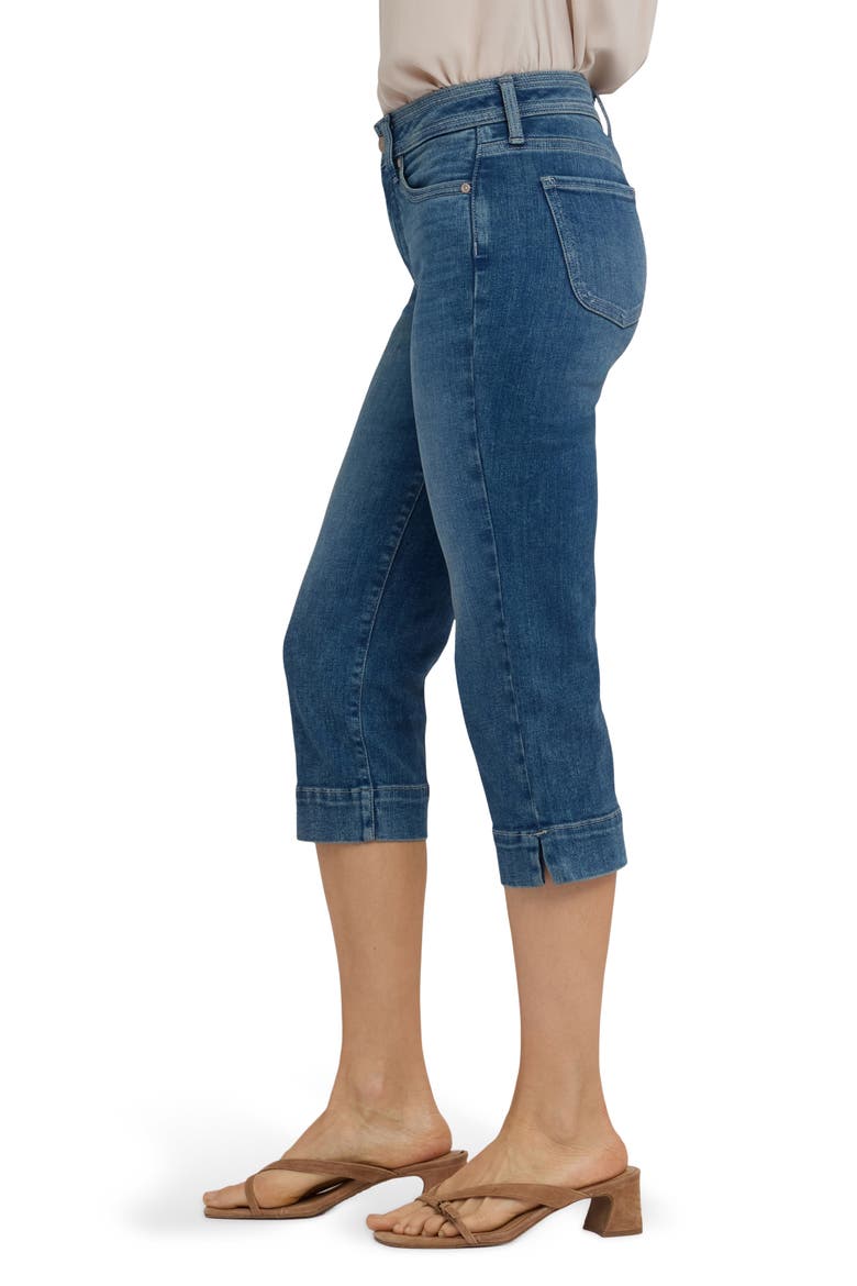 Marilyn Triple Stitch Crop Straight Leg Jeans, Alternate, color, BREEZY PALMS