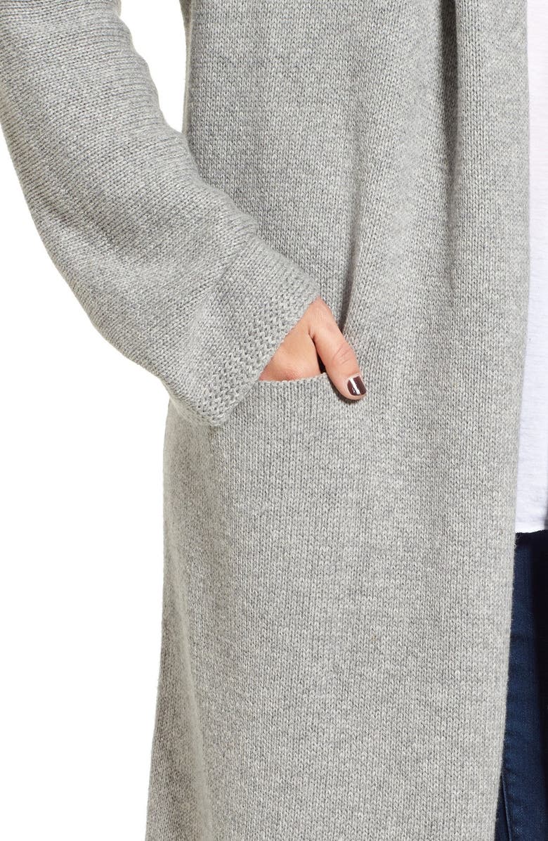 Leith Easy Fit Long Cotton Blend Cardigan, Alternate, color,