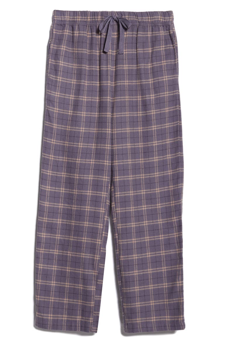 Flannel Pajama Pants, Main, color, GREY- TAN NOEL PLAID