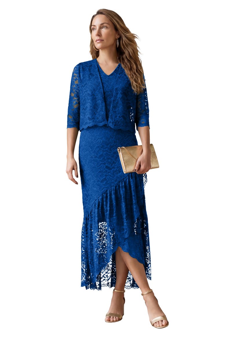 2-Piece Georgette Pantset, Main, color, DARK SAPPHIRE