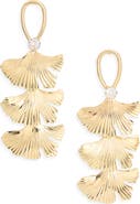 NATASHA Fan Shape Linear Drop Earrings