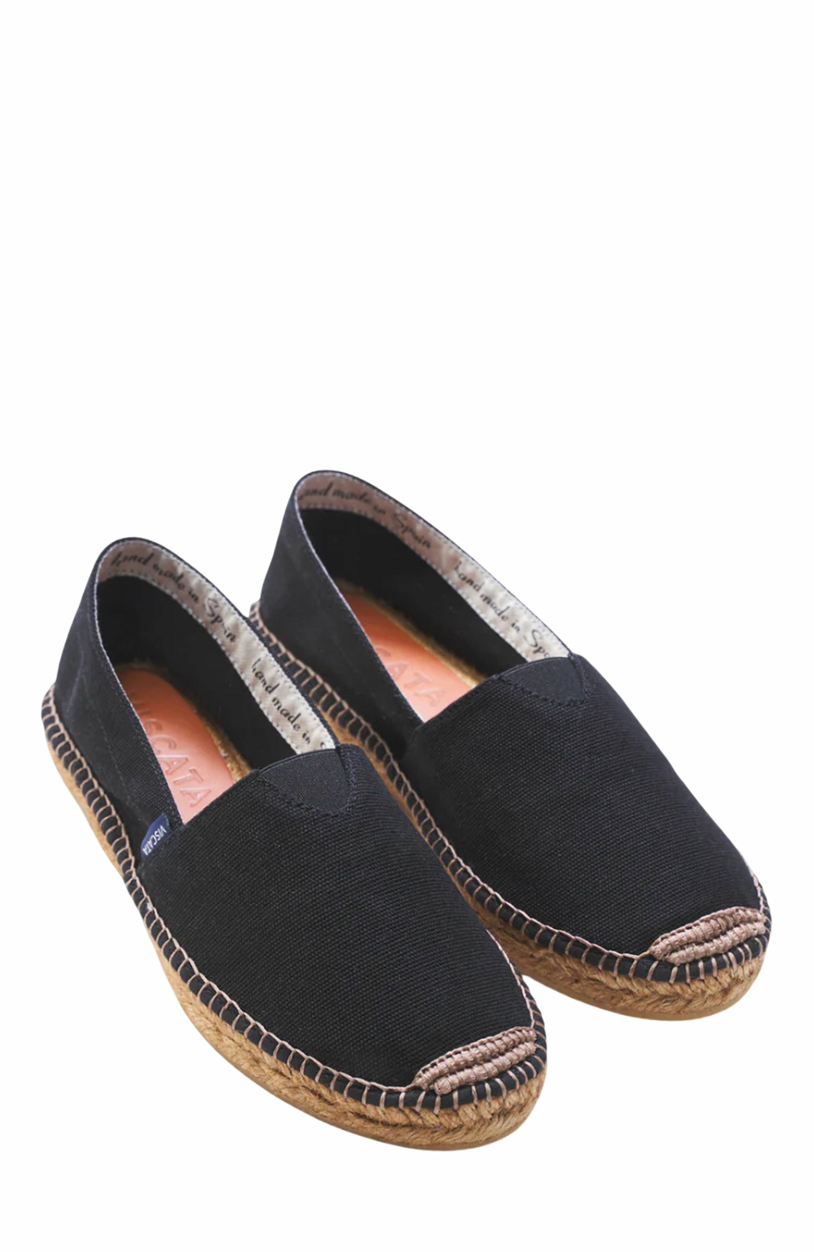 VISCATA Barceloneta Canvas Espadrille Flats, Alternate, color, Black