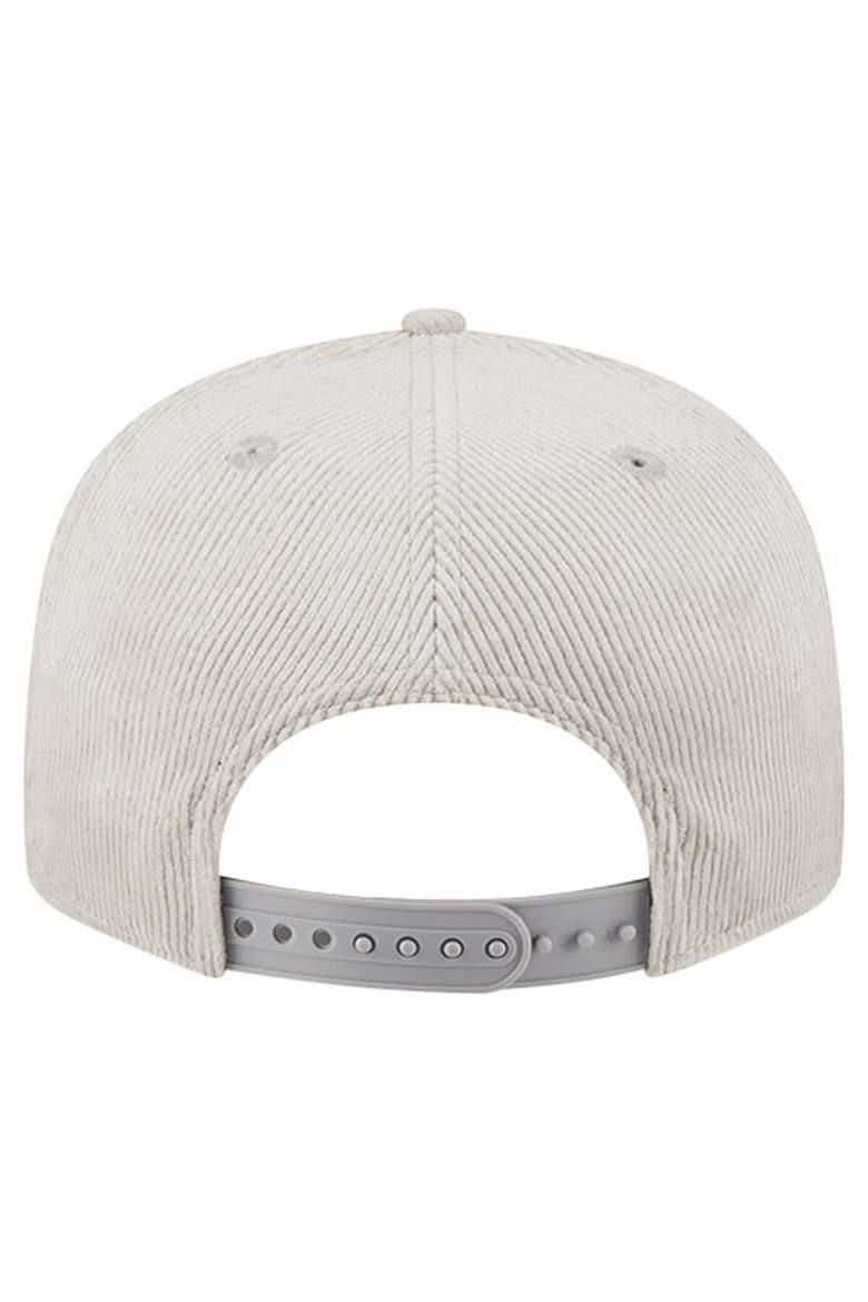Men's New Era Gray Detroit Lions Cord Rope Corduroy 9FIFTY Snapback Hat, Alternate, color, Gray