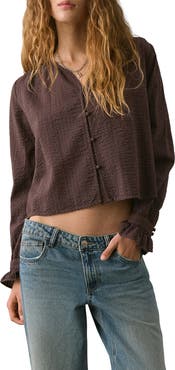 MANGO TEEN Long Sleeve Woven Shirt
