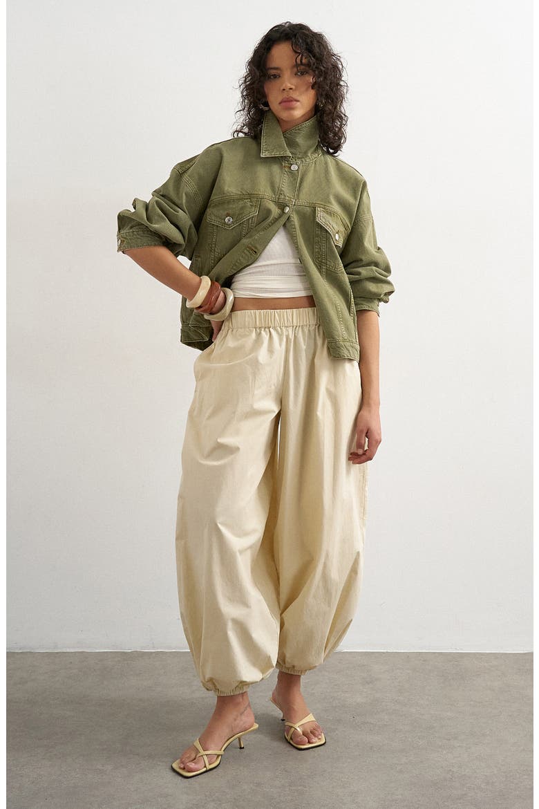 Cotton Balloon Pants, Alternate, color, YELLOW