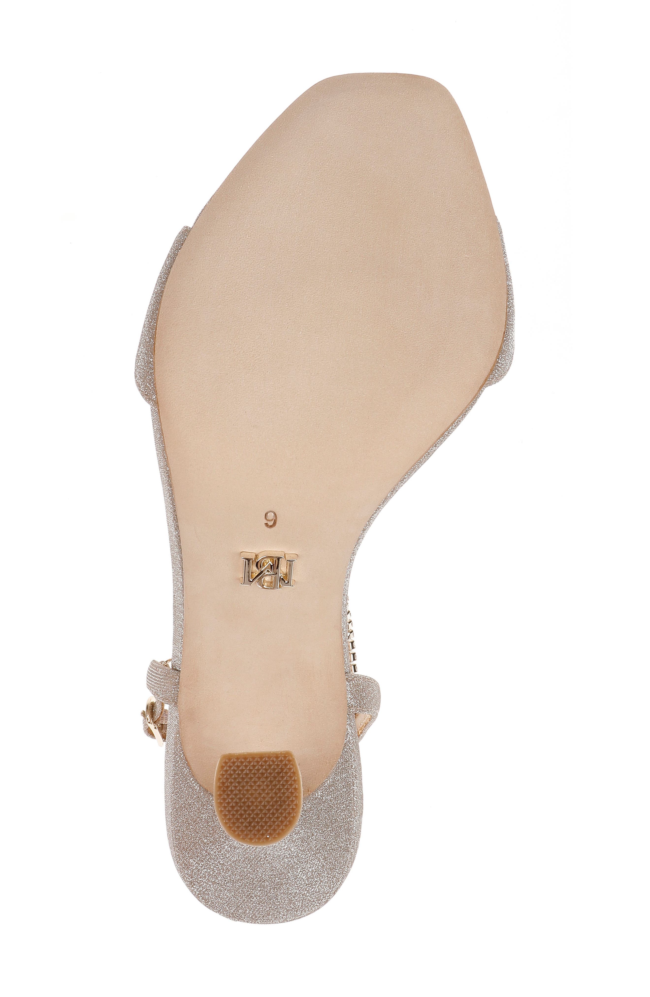 Badgley Mischka Collection Neville Jeweled Strap Sandal, Alternate, color, Champagne
