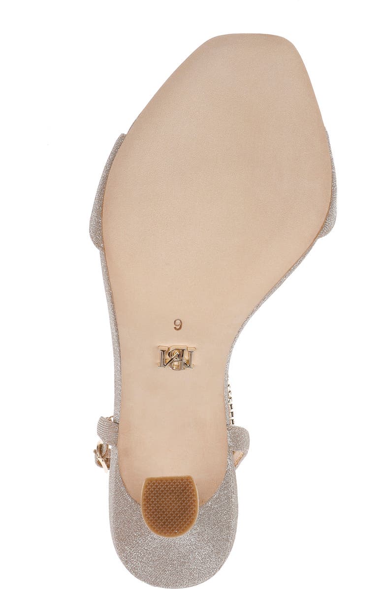 Badgley Mischka Collection Neville Jeweled Strap Sandal, Alternate, color, Champagne