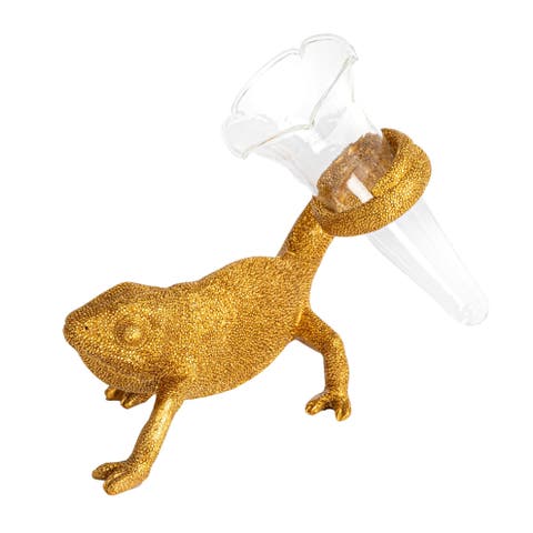 Chameleon with Vase