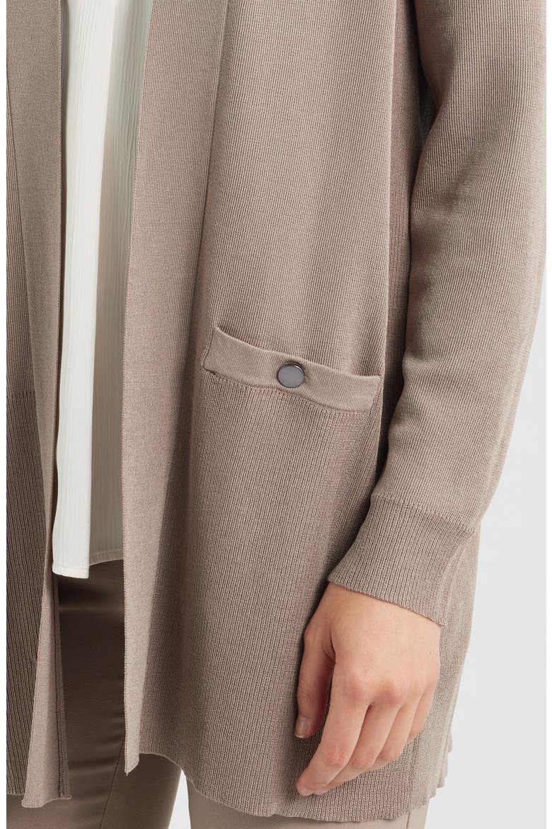 Open Front Cardigan, Alternate, color, NATURAL CLAY