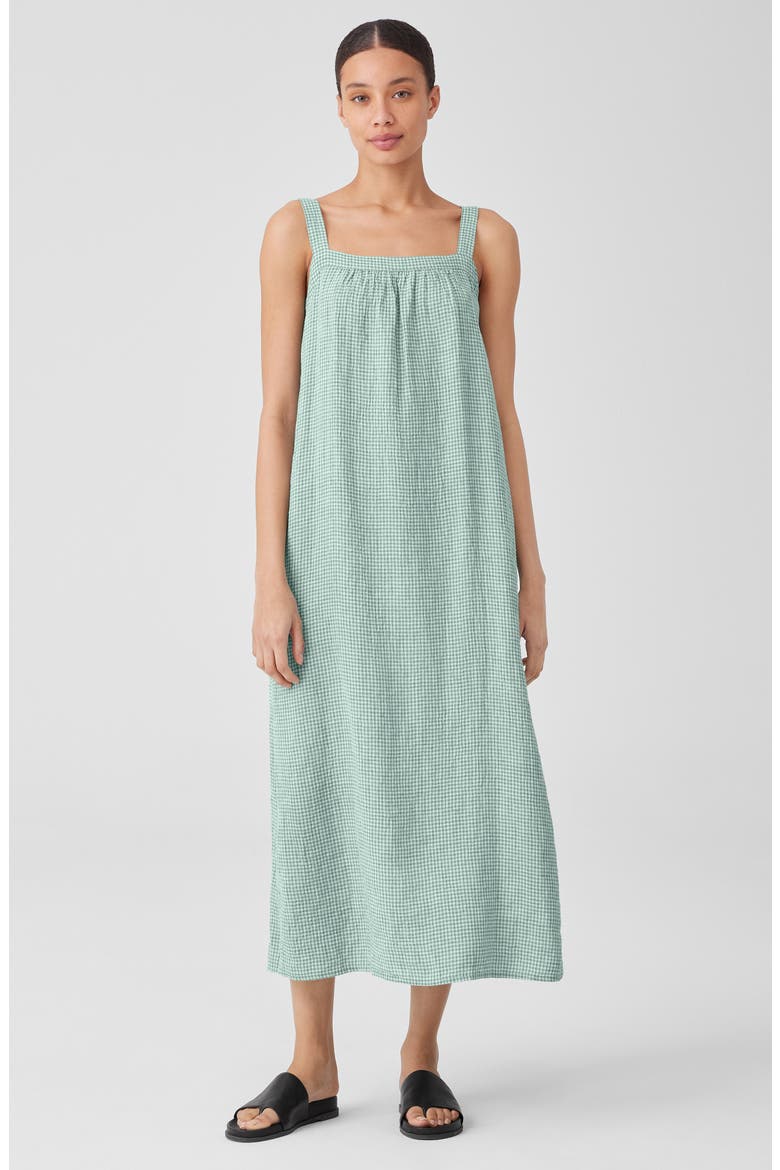 Square Neck Organic Linen Sundress, Alternate, color, AMALFI