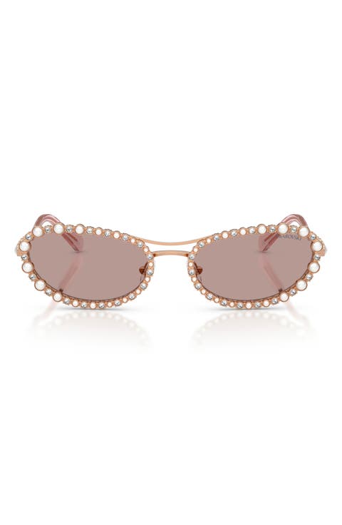 56mm Oval Sunglasses