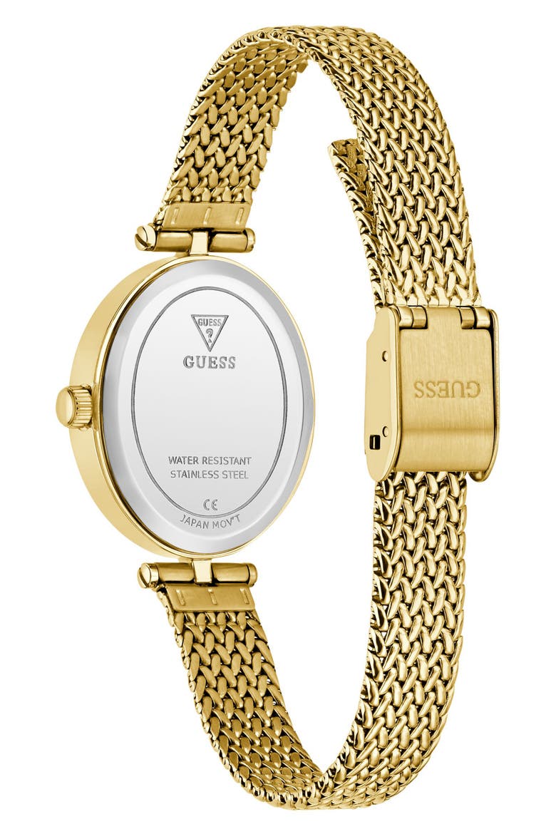 Ruby Oval Mesh Strap Watch, 24mm, Alternate, color, GOLD TONE