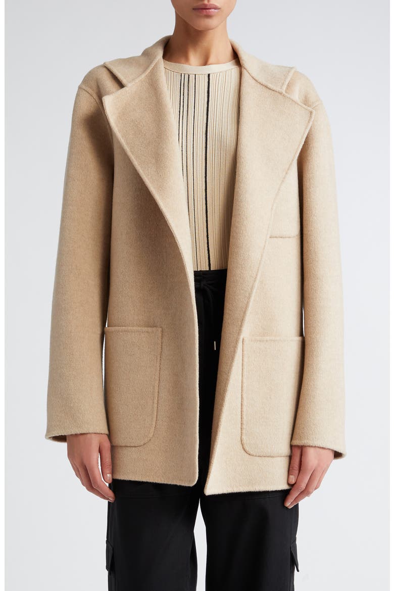 Patch Pocket Wool Jacket, Main, color, FAWN MLANGE