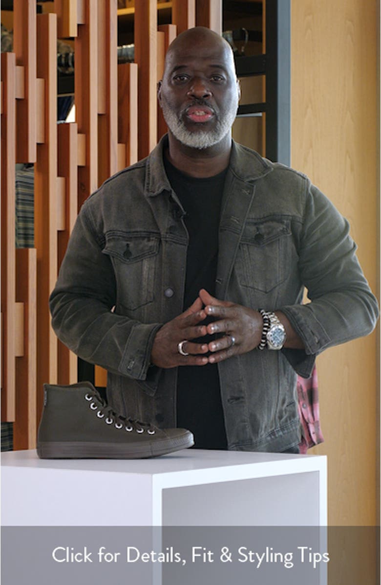 Chuck Taylor<sup>®</sup> All Star<sup>®</sup> Water Repellent Leather High Top Sneaker, sales video thumbnail