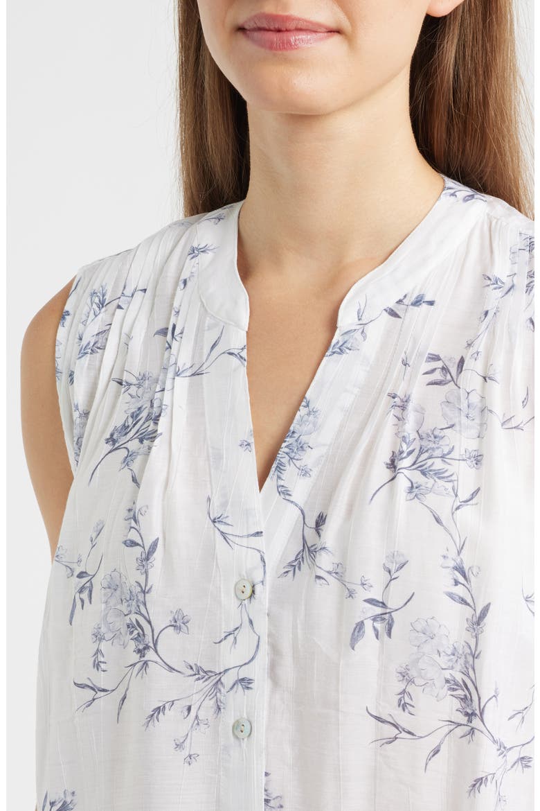 Pintuck Tank, Alternate, color, BLUE OPAL FLORAL