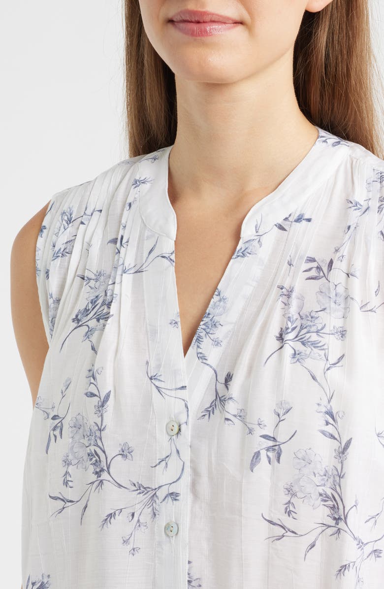 Cloth & Stone Pintuck Tank, Alternate, color, Blue Opal Floral