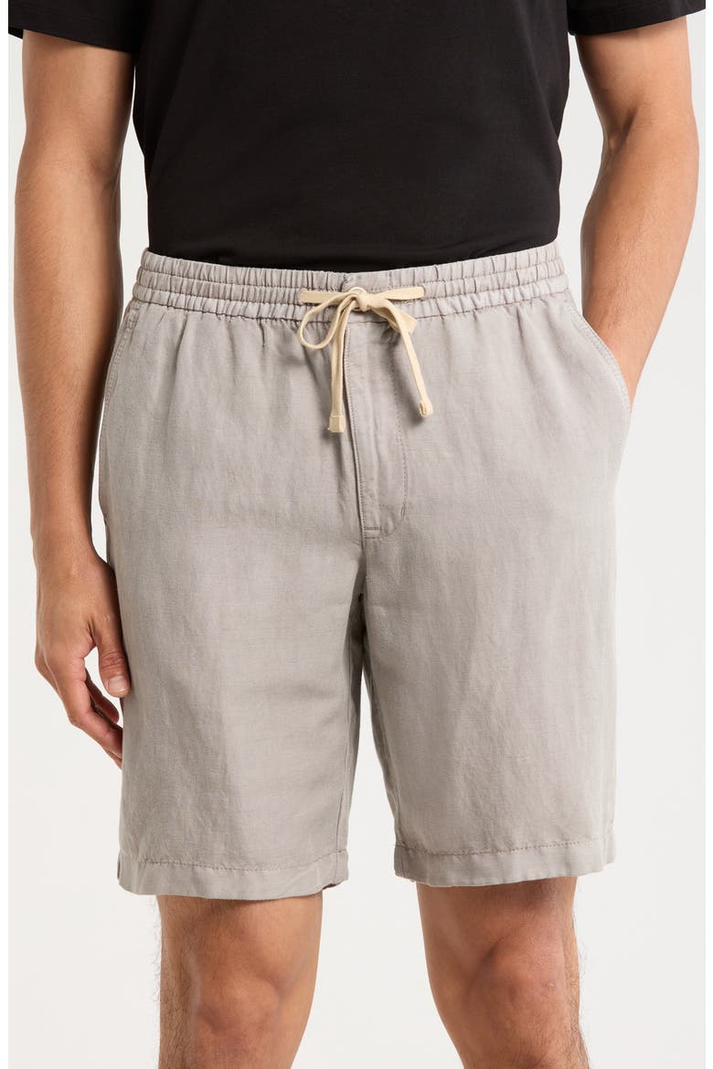 Tropical Beach Linen & Cotton Shorts, Main, color, PALOMA