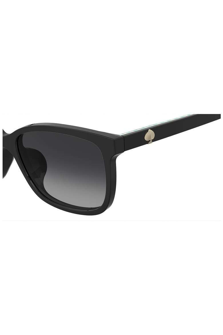 tabitha 55mm rectangular sunglasses, Alternate, color, BLACK GREEN/ DARK GREY SF
