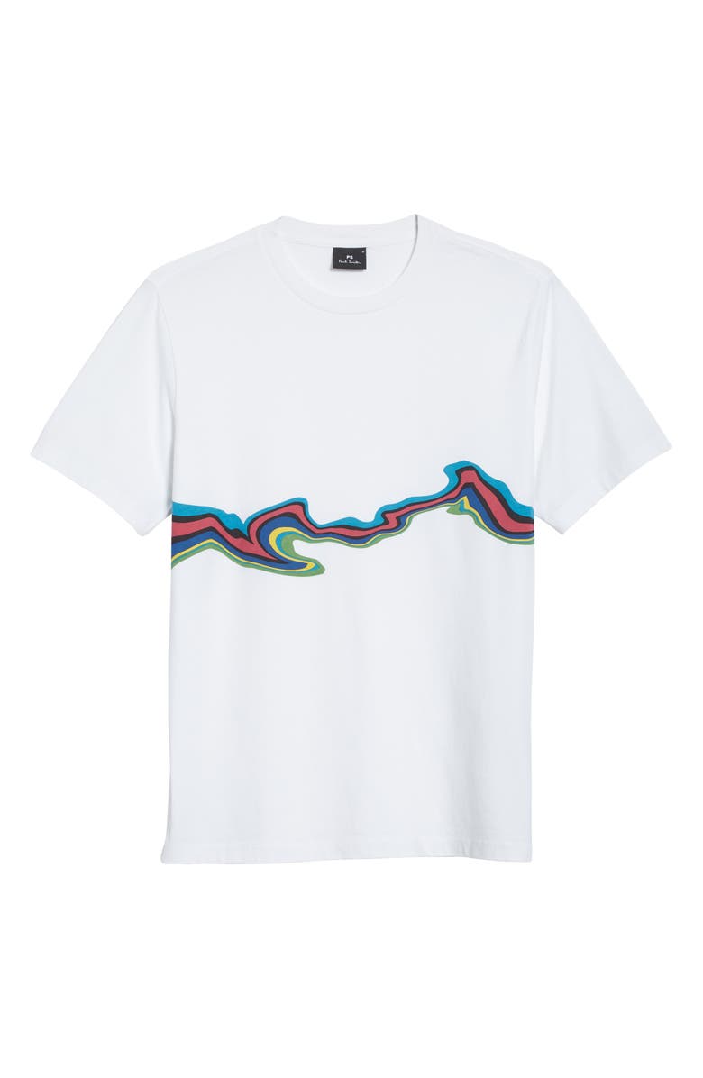 PS Paul Smith Colored Waves Graphic T-Shirt, Alternate, color, 