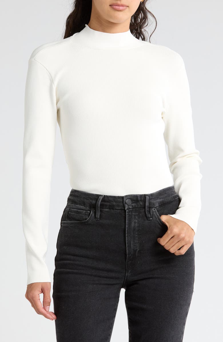 BCBGMAXAZRIA Knit Sweater, Main, color, Gardenia