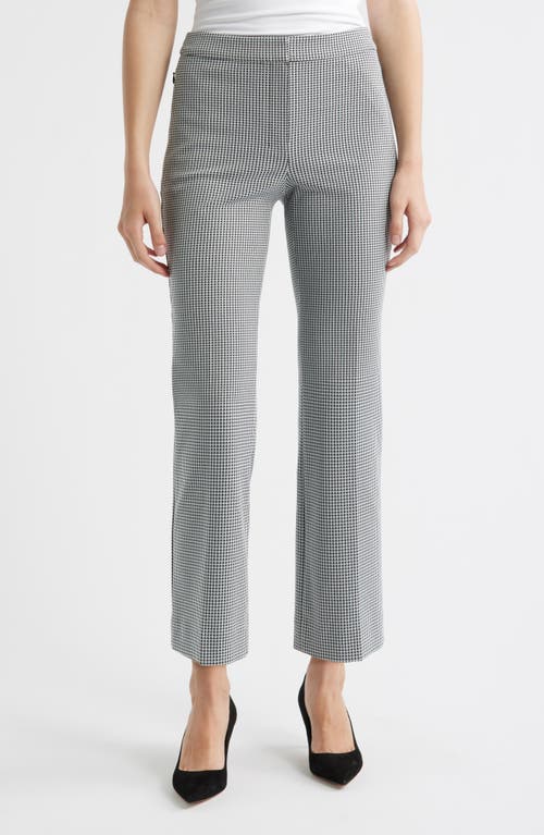 Theory Kick Flare Check Pants In Gray