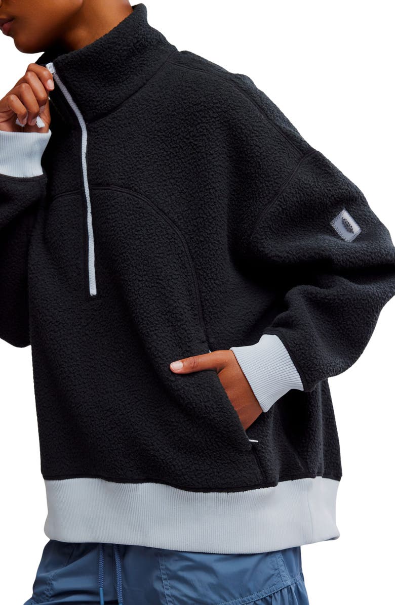 Free People Hit The Slopes Quarter Zip Jacket, Alternate, color,