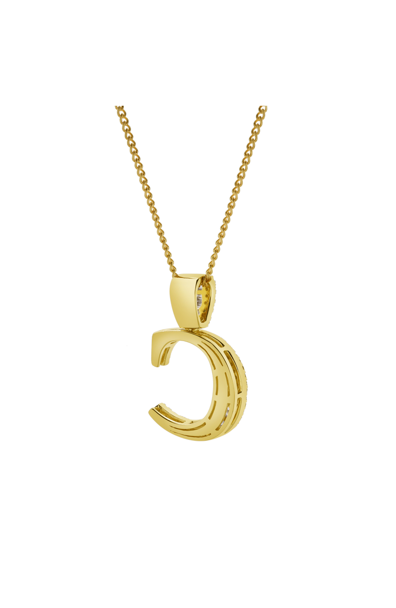 LuvMyJewelry C Initial Diamond Pendant 10K Yellow Gold - 0.63 Carats, Alternate, color, 10K Yellow Gold -