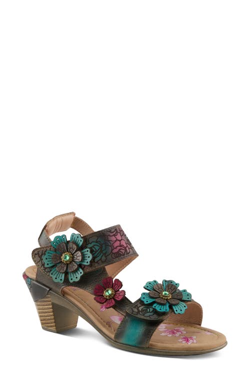 L'artiste By Spring Step Salira Slingback Sandal In Turquoise Multi