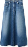 MANGO A-Line Denim Midi Skirt