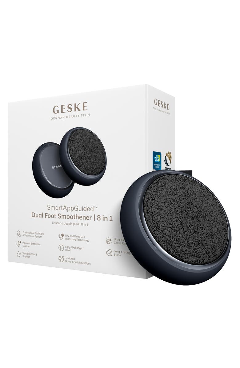 GESKE SmartAppGuided Dual Foot Smoothener | 8 in 1, Main, color, Black