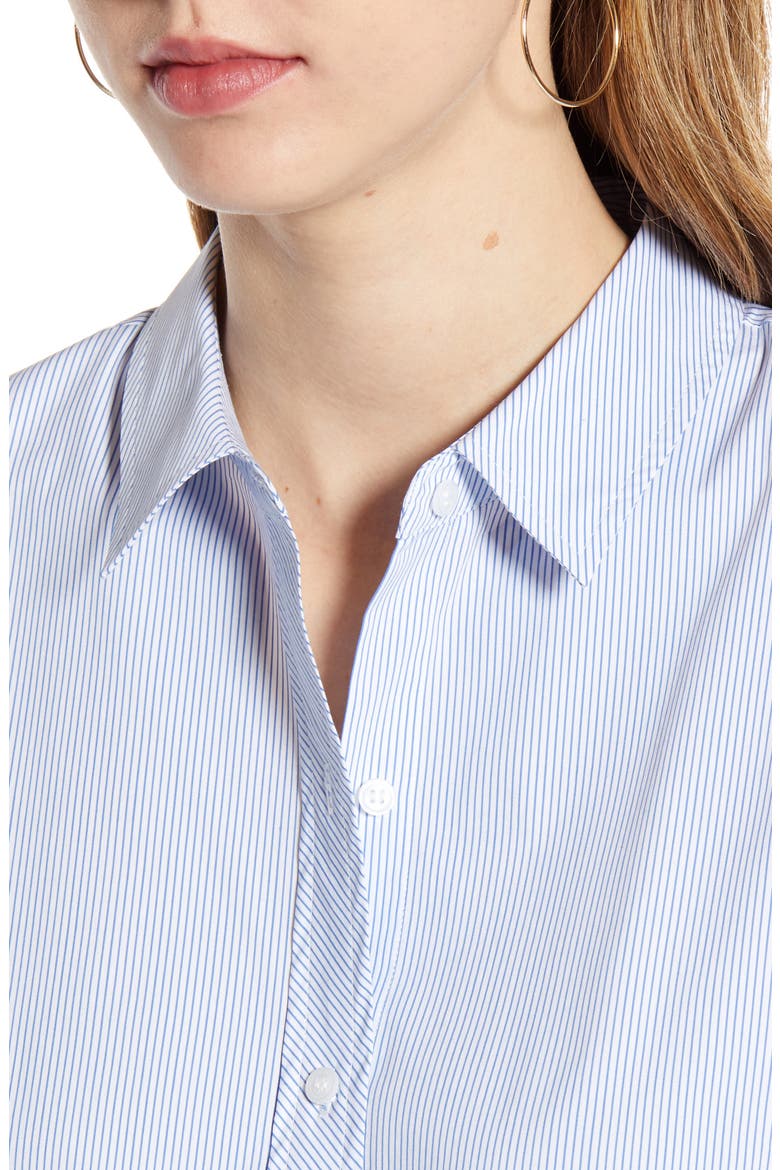 Button-Up Shirt, Alternate, color, BLUE- WHITE SHIRT STRIPE