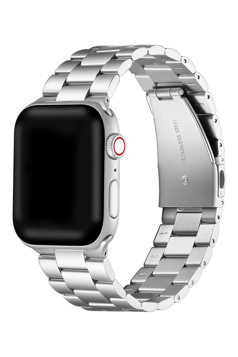 Sloan Stainless Steel Apple Watch® Bracelet Watchband, Main, color, SILVER