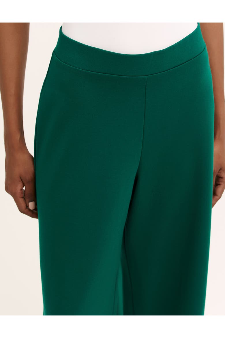 Kenzie Ponte Jersey Wide Leg Trousers, Alternate, color, Bottle Green