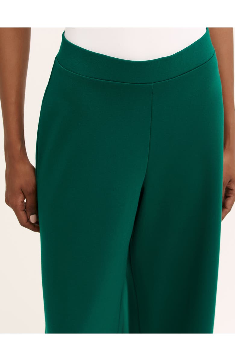 Finery London Kenzie Ponte Jersey Wide Leg Trousers, Alternate, color, Bottle Green